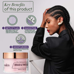 Private Label Organic Vegan Tea Tree Extreme Hold Braiding Gel Smooths Tames Frizz Hair Locks Twists,oalen cosmetics