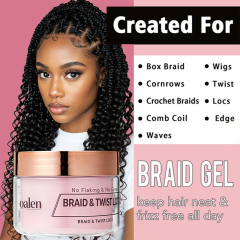 Private Label Organic Vegan Tea Tree Extreme Hold Braiding Gel Smooths Tames Frizz Hair Locks Twists,oalen cosmetics