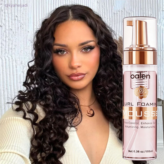 Luxfume Private Label Curl Enhancing Foam Mousse Long Lasting Hold Moisturizing Styling Mousse for Curly Hair,oalen cosmetics