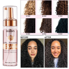 Luxfume Private Label Curl Enhancing Foam Mousse Long Lasting Hold Moisturizing Styling Mousse for Curly Hair,oalen cosmetics
