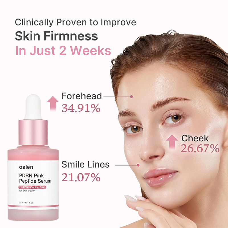 oalen PDRN Pink Peptide Serum 1% Sodium DNA Salmon DNA Hydrating Firming Korean Skin Care 30ml,oalen cosmetics