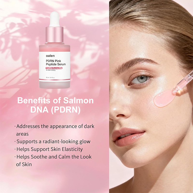 oalen PDRN Pink Peptide Serum 1% Sodium DNA Salmon DNA Hydrating Firming Korean Skin Care 30ml,oalen cosmetics