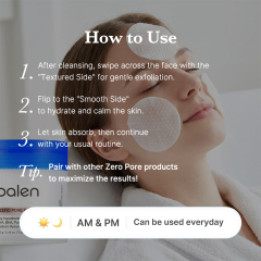 Zero Pore Pad Mild 2.0 Toner Pads PHA Gentle Exfoliation Pore Minimizing Blackhead Removal,oalen cosmetics