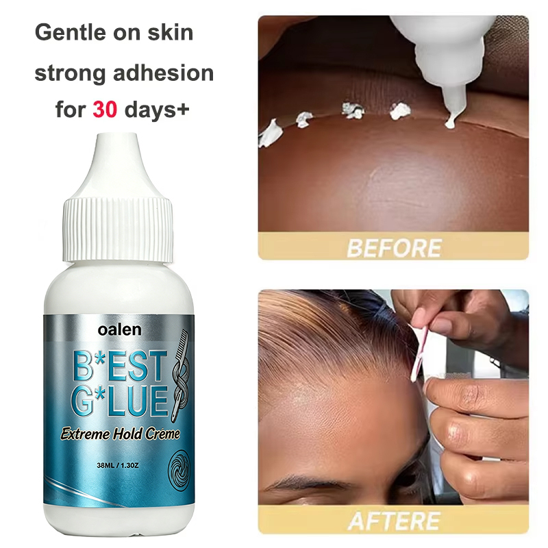 Strong Hold Invisible Lace Wig Glue Bond Toupee Waterproof Lace Glue Private Label 30 Days Lasting Sweat Proof Hypoallergenic,oalen cosmetics