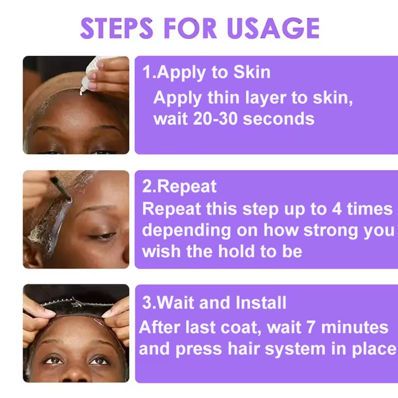 Strong Hold Invisible Lace Wig Glue Bond Toupee Waterproof Lace Glue Private Label 30 Days Lasting Sweat Proof Hypoallergenic,oalen cosmetics