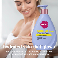Oalen Private label Vanilla Cashmere Shea Body Lotion 24 Hour Moisturizer Lightweight Non Greasy Vegan For Dry Skin Deep Hydration Skin Smoothing Body Care,oalen cosmetics