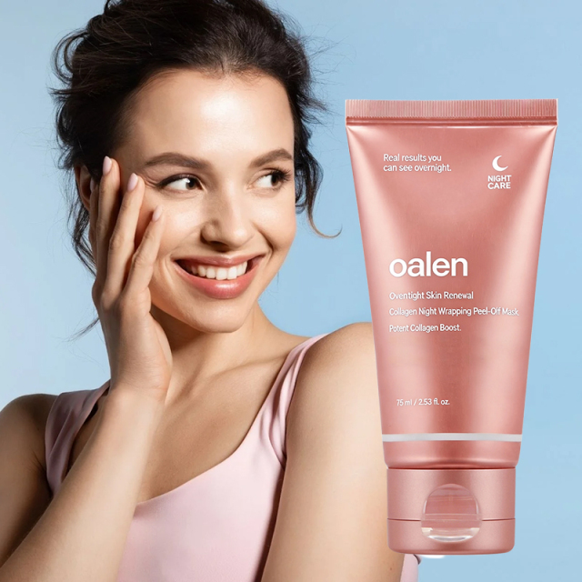 Oalen Private label Hydrolyzed Collagen Peel Off Mask Anti Aging Reduce Fine Lines Dullness Firm Skin Improve Elasticity,oalen cosmetics
