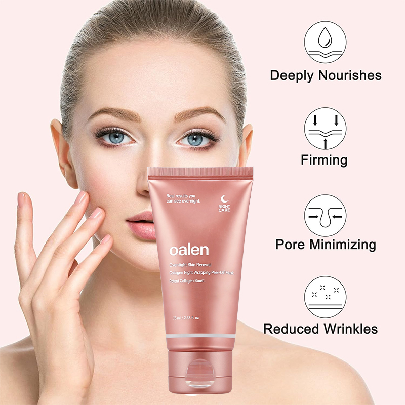 Oalen Private label Hydrolyzed Collagen Peel Off Mask Anti Aging Reduce Fine Lines Dullness Firm Skin Improve Elasticity,oalen cosmetics