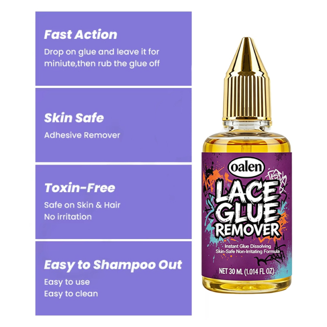 Customs Logo Lace Glue Remover Release Tape Fast Acting Hair Extensions 30ml Wig Remover,oalen cosmetics
