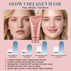 Oalen Private Label Hydrolyzed Collagen Peel Off Mask Anti Aging Reduce Fine Lines Dullness Firm Skin Improve Elasticity,oalen cosmetics