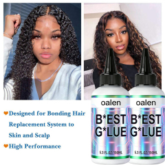150ml 5.3oz Big Private Label Glue for Hair Extension Waterproof Strong Lace Wig Glue,oalen cosmetics