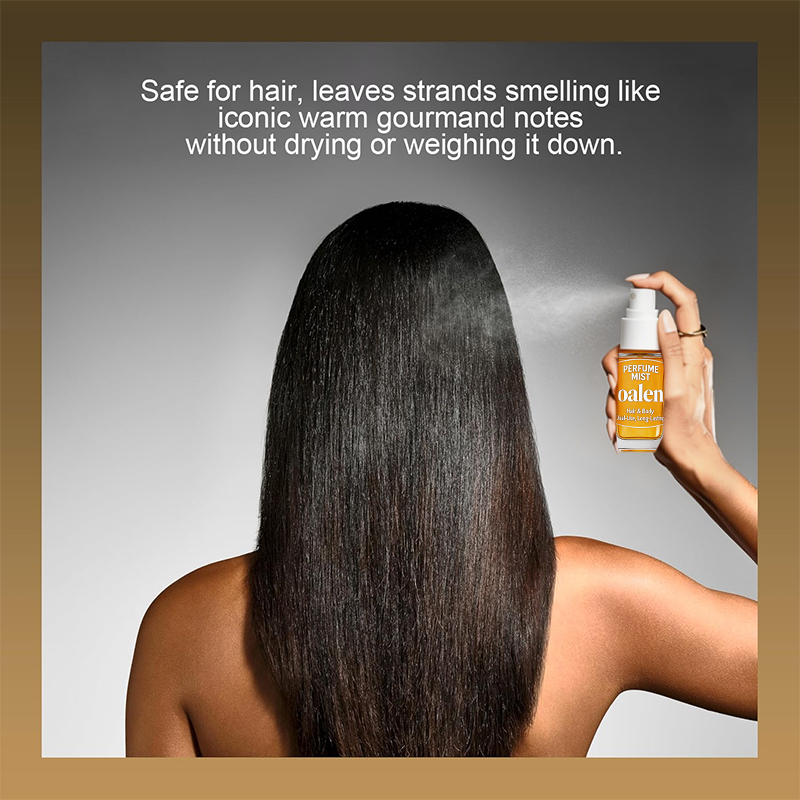 Oalen Private Label Refreshing Hair and Body Perfume Mist Elegant Light Fragrance Mild Formula Perfect for Daily,oalen cosmetics