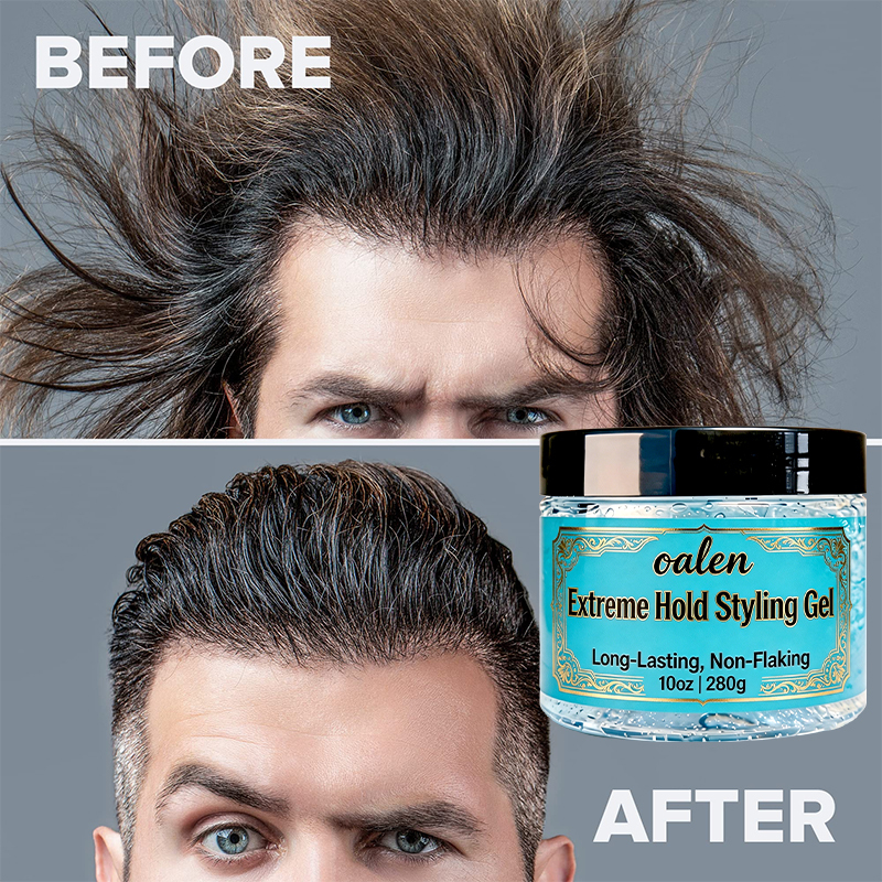 Oalen Private Label Sweat Proof Waterproof Men Hair Styling Gel Easy to Shape Hairstyle Salon Home Common Use,oalen cosmetics