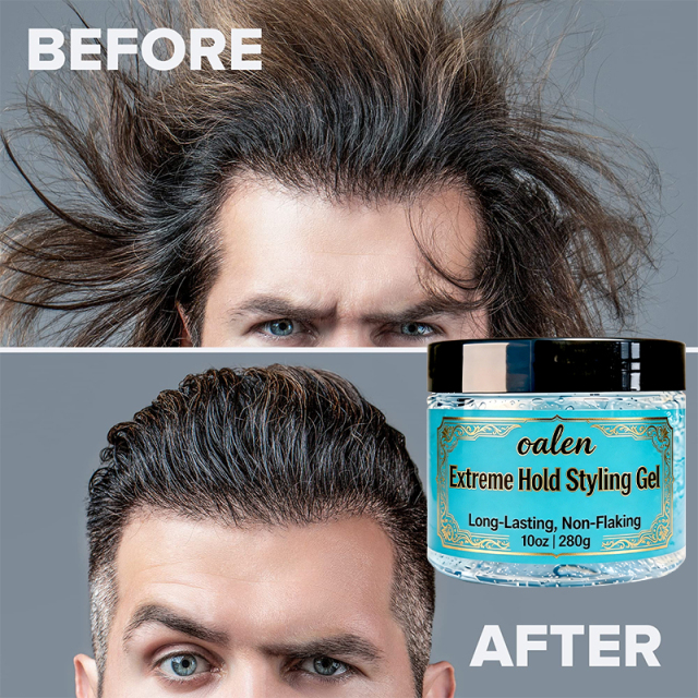 Oalen Private Label Sweat Proof Waterproof Men Hair Styling Gel Easy to Shape Hairstyle Salon Home Common Use,oalen cosmetics