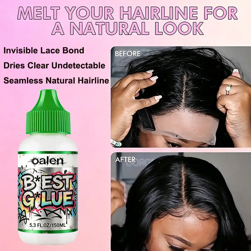 Sports Private Label Custom Lace Front Waterproof Adhesive Glue for Wig-30 Days Strong Hold Sweat Proof Skin Safe Long Lasting,oalen cosmetics