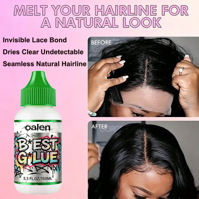 Sports Private Label Custom Lace Front Waterproof Adhesive Glue for Wig-30 Days Strong Hold Sweat Proof Skin Safe Long Lasting,oalen cosmetics