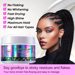 Private Label 250g Hair Braiding Gel Super Strong Holding Anti-Itch Moisturizing Twist Braid Style for African Hair,oalen cosmetics