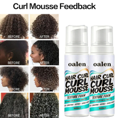 Strong Hold Hair Mousse Private Label Styling Foam for Defining Curly Hair Hair Products,oalen cosmetics