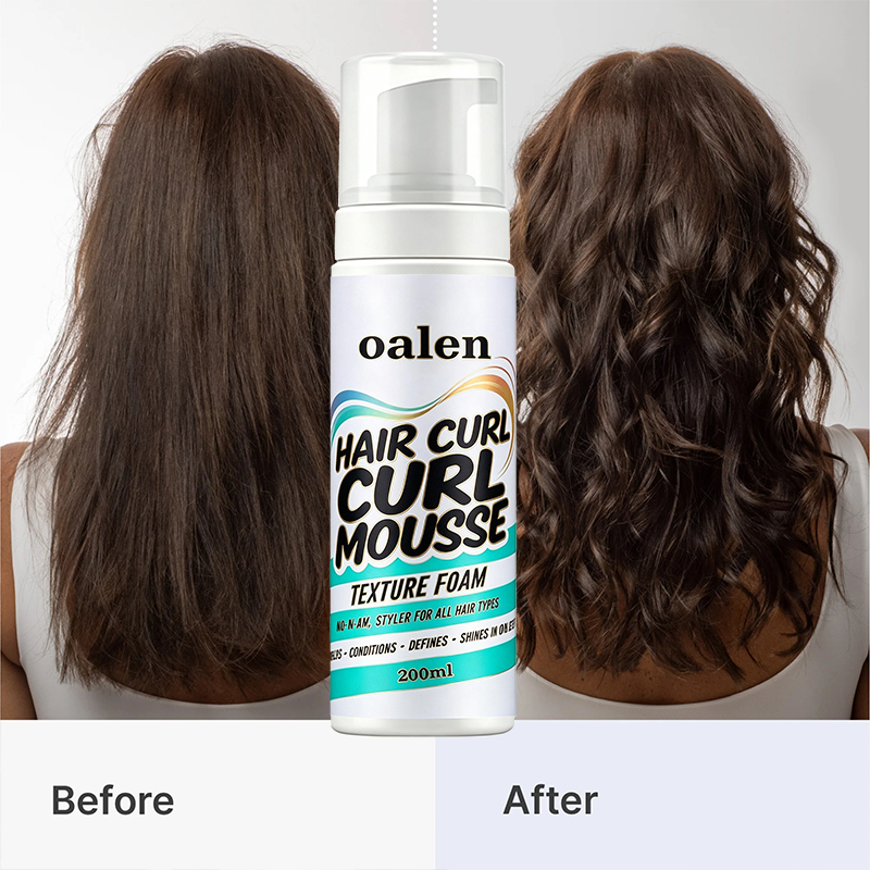 Strong Hold Hair Mousse Private Label Styling Foam for Defining Curly Hair Hair Products,oalen cosmetics