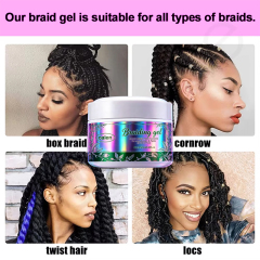 Private Label 250g Hair Braiding Gel Super Strong Holding Anti-Itch Moisturizing Twist Braid Style for African Hair,oalen cosmetics