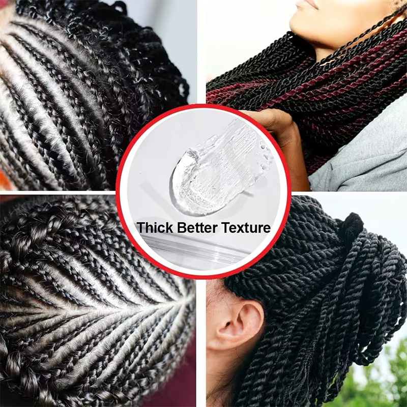 Private Label 250g Hair Braiding Gel Super Strong Holding Anti-Itch Moisturizing Twist Braid Style for African Hair,oalen cosmetics