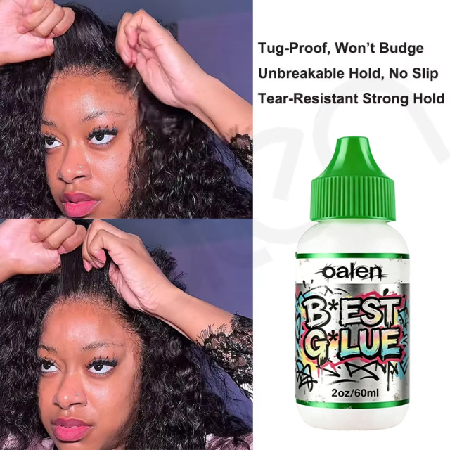 Sports Private Label Custom Lace Front Waterproof Adhesive Glue for Wig-30 Days Strong Hold Sweat Proof Skin Safe Long Lasting,oalen cosmetics