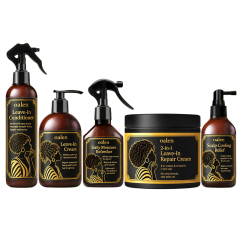 Oalen Curly Hair Care Set 5 Piece Complete System Leave-in Conditioner Lotion Hair Treatment Moisture Refresher Scalp,MY SHOP