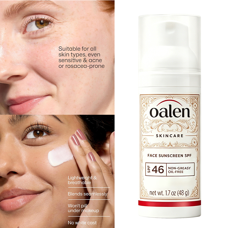Oalen SPF46 Oil-Free Niacinamide Face Sunscreen | Broad Spectrum Non-Greasy Daily UV Protection,MY SHOP
