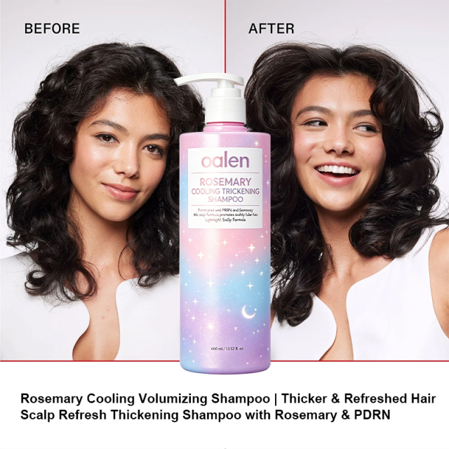 Oalen Rosemary PDRN Thickening Shampoo Mint Cooling Care Support Healthy Scalp Reduce Breakage Volumize Thinning Fine Hair,MY SHOP
