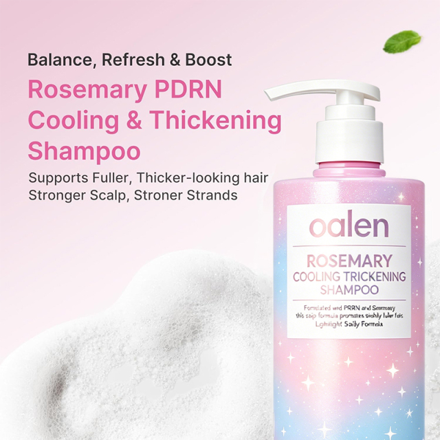 Oalen Rosemary PDRN Thickening Shampoo Mint Cooling Care Support Healthy Scalp Reduce Breakage Volumize Thinning Fine Hair,MY SHOP