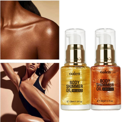Oalen Private Label Natural Organic Shimmer Body Oil Long Lasting Moisturizing Glow Illuminating Body Oil Wholesale Custom,MY SHOP