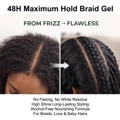 Oalen Private Label Hair Growth Braid Gel Maximum Hold No Flake Alcohol Free Styling Gel For Knotless Braids Box Braids Cornrows,MY SHOP