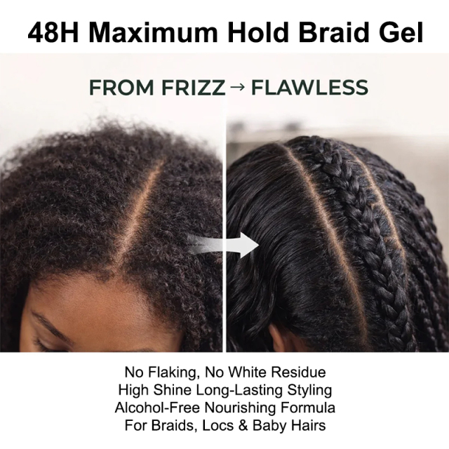 Oalen Private Label Hair Growth Braid Gel Maximum Hold No Flake Alcohol Free Styling Gel For Knotless Braids Box Braids Cornrows,MY SHOP