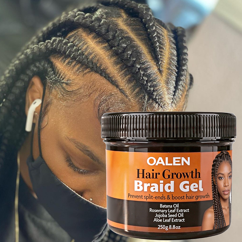 Custom Braid Twist Gel No Flaking Alcohol Free Strong Hold Hair Gel for Cornrows Knotless Braids Box Braids Hair Repair Growth,MY SHOP