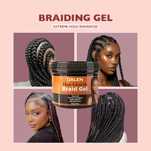 Custom Braid Twist Gel No Flaking Alcohol Free Strong Hold Hair Gel for Cornrows Knotless Braids Box Braids Hair Repair Growth,MY SHOP
