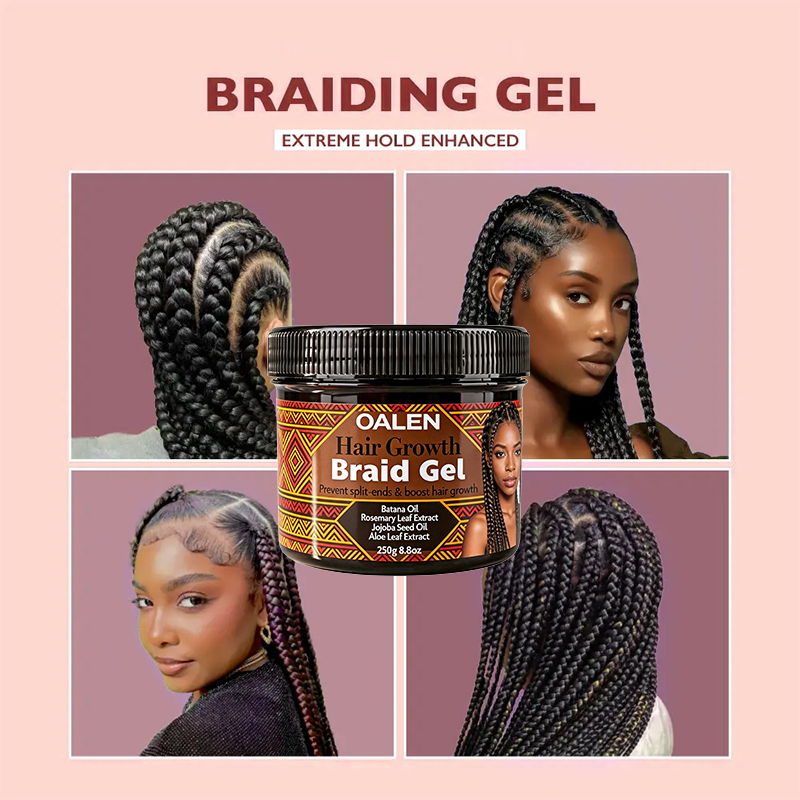 Luxfume Private Label Braiding Gel Alcohol Free No Flaking Strong Hold Hair Styling Product for Cornrows Knotless Braids,MY SHOP
