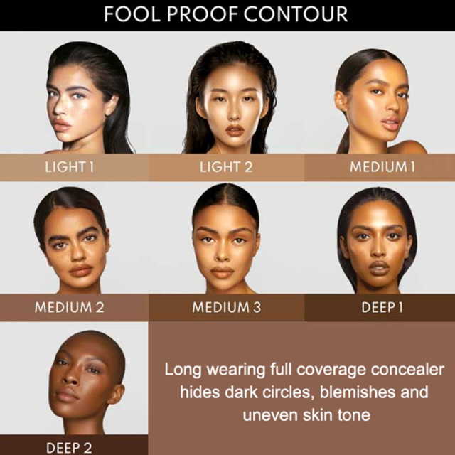 Oalen Cream Contour Palette Full Coverage Concealer Sculpt Highlight Blendable Bronzer Long Lasting Formula Cover Dark Circles Acne Blemishes and Pigmentation,MY SHOP
