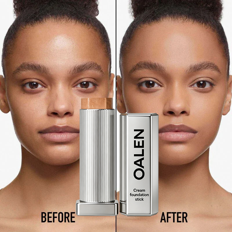 Oalen private label cream foundation stick buildable coverage sun protection hypoallergenic long lasting cruelty free makeup for dark skin tones,MY SHOP