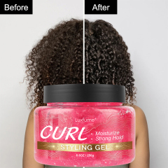 Luxfume Curling Hair Styling Strong Hold Moisturizing Styling Jelly Smoothing Gel for Defined Curls Frizz Control Deep Hydration,MY SHOP