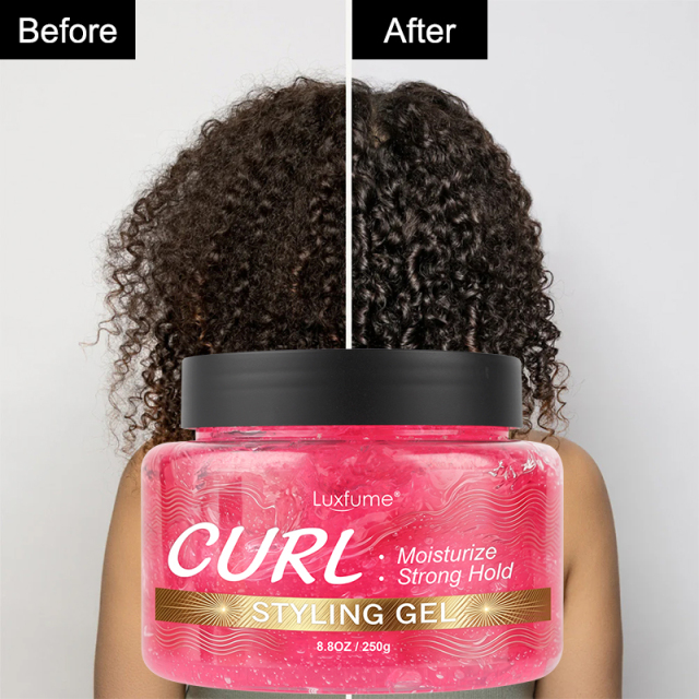 Luxfume Curling Hair Styling Strong Hold Moisturizing Styling Jelly Smoothing Gel for Defined Curls Frizz Control Deep Hydration,MY SHOP