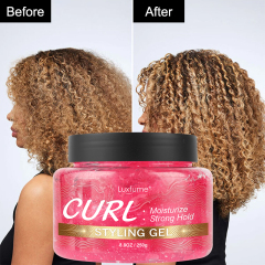 Luxfume Curling Hair Styling Strong Hold Moisturizing Styling Jelly Smoothing Gel for Defined Curls Frizz Control Deep Hydration,MY SHOP