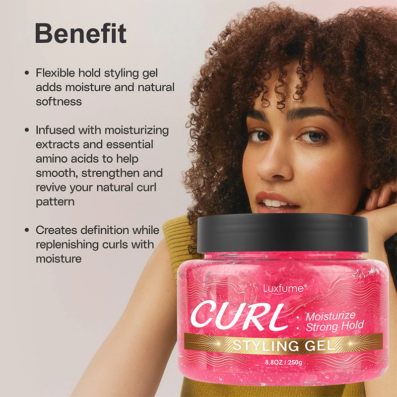 Luxfume Curling Hair Styling Strong Hold Moisturizing Styling Jelly Smoothing Gel for Defined Curls Frizz Control Deep Hydration,MY SHOP