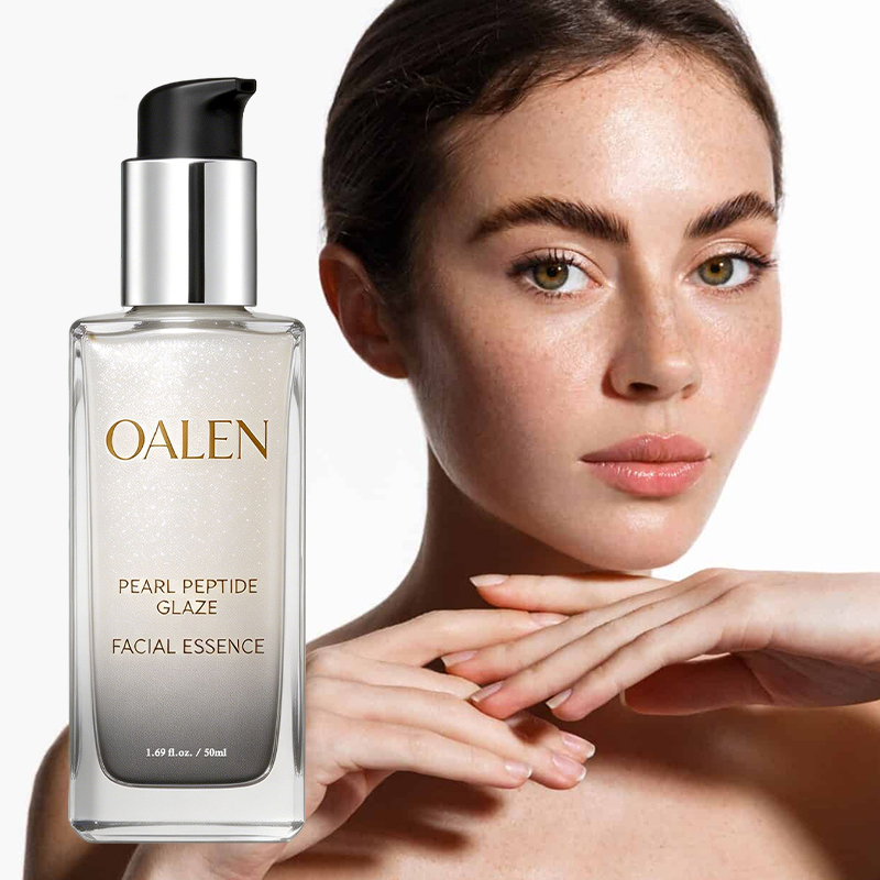 Oalen Private Label Pearl Peptide Glaze Facial Essence 3 In 1 Prep Plump Hydrate Serum With Pearl Powder Collagen Peptides For Bright Luminous Youthful Glowing Skin,MY SHOP