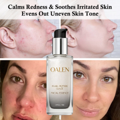 Oalen Private Label Pearl Peptide Glaze Facial Essence 3 In 1 Prep Plump Hydrate Serum With Pearl Powder Collagen Peptides For Bright Luminous Youthful Glowing Skin,MY SHOP