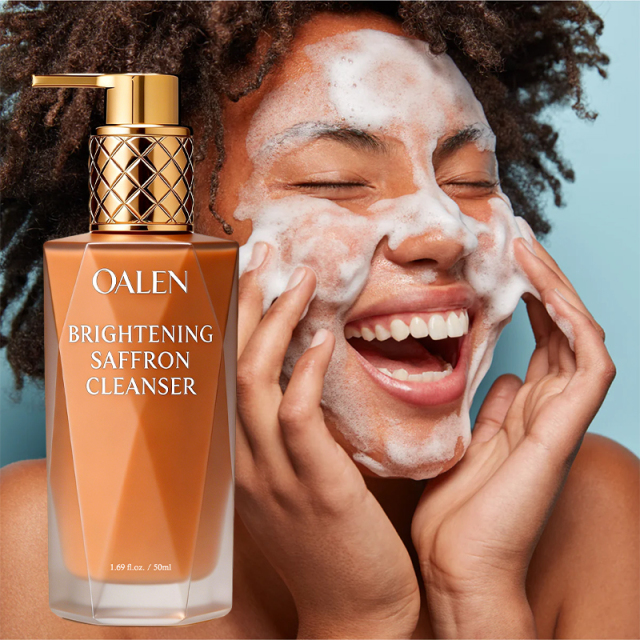 Luxfume Private Label Brightening Saffron Cleanser Gel to Milk Formula Soothes Dry Uneven Skin Tone,MY SHOP