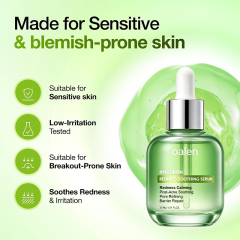 Luxfume Redness Calming Facial Serum Infused with Azelaic Acid and Hyaluronic Acid Gentle Hydrating Care for Blemish Prone Skin,MY SHOP