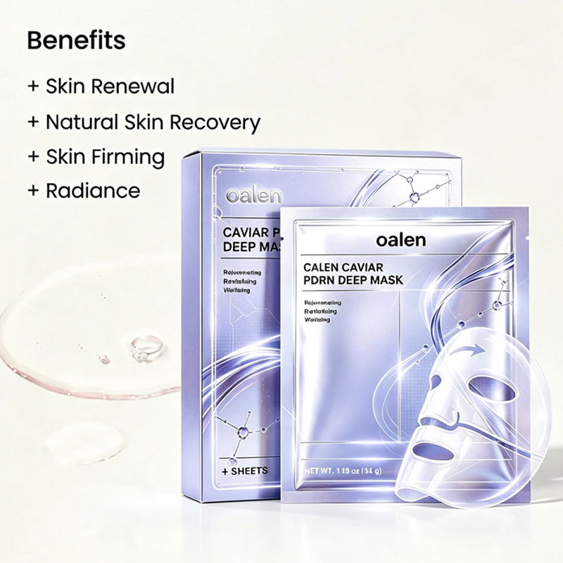 Oalen Private Label Caviar Real Deep Mask Hydrogel Sheet Mask Boost Skin Recovery Rejuvenating 4 Sheets,oalen cosmetics