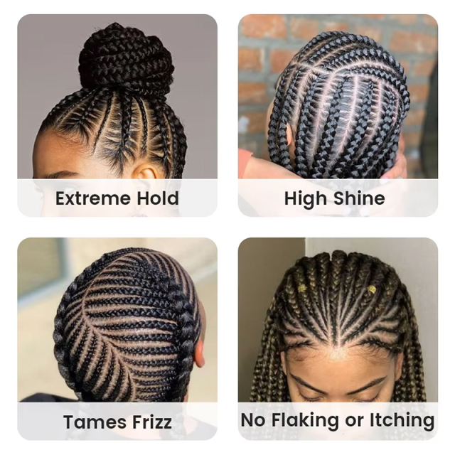 Oalen Private Label Matcha Scented Braid Gel extra Hold High Shine for Twists Locs Braids Finisher Smooth Frizz Locks,MY SHOP