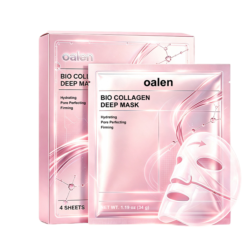 Oalen Private Label Bio-Collagen Deep Mask Overnight Hydrogel Boost Elasticity Soft Smooth Facial Mask 4 Sheets,MY SHOP