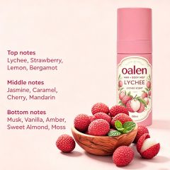 Luxfume Private Label Portable Lychee Scented Hair Body Mist Long Lasting Natural Fruit Aroma Refreshing Fragrance Spray,MY SHOP